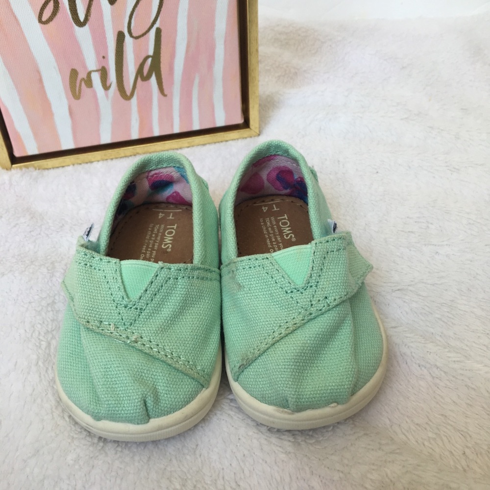Tiny Toms Mint Infant / Toddler Slip on Shoes